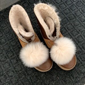 brown leather UGG boots
